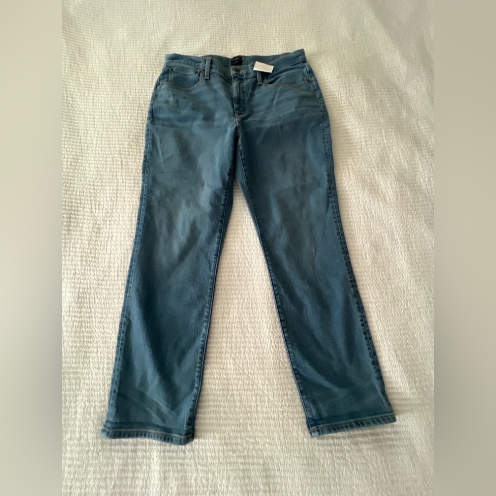 J. Crew Women's Straight Leg Slim Boyfriend Jeans in Blue Size 14 NWT